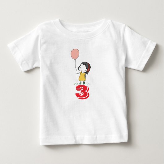 3歳の女の子KIDS Tシャツ (正面)