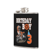 3歳の子供 – 誕生日少年 – ダートバイク – モーター フラスク (左)