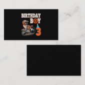 3歳の子供 – 誕生日少年 – ダートバイク – モーター 名刺 (正面/裏面)