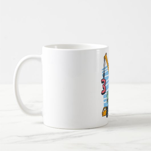 3歳の子供B日のための3番目の誕生日 コーヒーマグカップ (左)