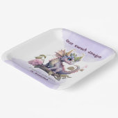 3歳の少女ドラゴン ペーパープレート (傾斜あり)