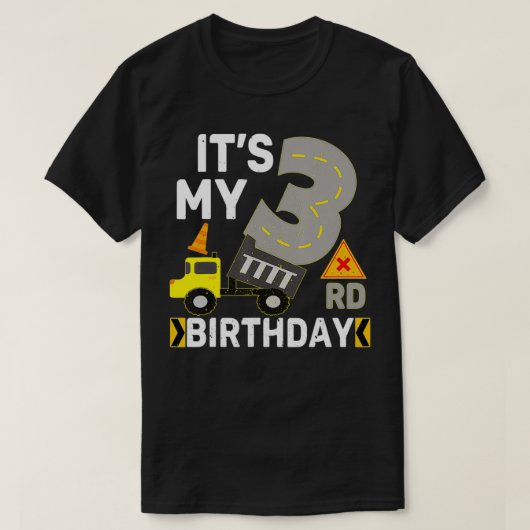 3歳の少年それが私の3歳の誕生日建築 Tシャツ (デザイン正面)