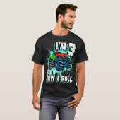 3歳の少年モンスタートラック誕生日パーティー3位 Tシャツ (正面フル)