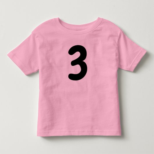 3歳の幼児用ピンクTシャツ トドラーTシャツ (正面)