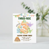 3歳の恐竜好きな男の子のためのパーティーデザイン Three-Rex Dino (スタンド正面)