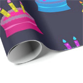 3歳の明るい色の子供の誕生日 ラッピングペーパー (ロールコーナー)