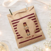 3歳の男の子ウプシェストライプのリンのバッグ フェイバーバッグ (クリップ留めされた状態)