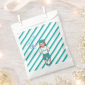 3歳の緑のアップシェリン男の子の好意バッグ フェイバーバッグ (クリップ留めされた状態)