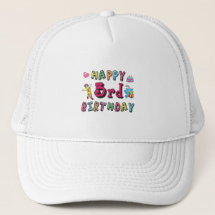 3歳の誕生日おめでとうございます キャップ