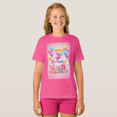 3歳の誕生日おめでとうバルーン デザイン Tシャツ (正面フル)