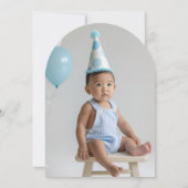 3歳の誕生日おめでとう!おかしなガチョウの男の子 招待状 (裏面)
