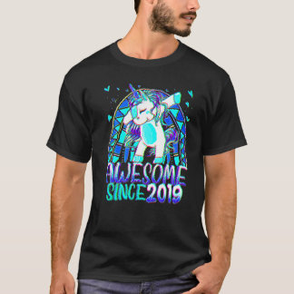 3歳の誕生日おめでとう レインボー ダビング ユニコーン ギ Tシャツ