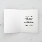 3歳の誕生日かわいいテディベア カード (内部)