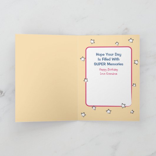 3歳の誕生日かわいい女すごいの子の漫画甘いおもしろい カード (内部)