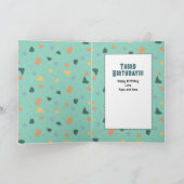 3歳の誕生日におすすめのユーモアたっぷりの恐竜の絵本 可愛いらしい カード (内部)