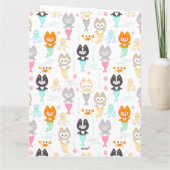 3歳の誕生日のフラットな感謝カード サンキューカード (裏面)