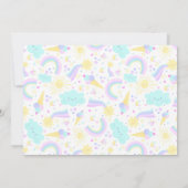 3歳の誕生日のフラットサンキューカード。 サンキューカード (裏面)