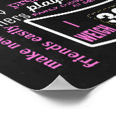 3歳の誕生日のプリンセスチョーク王室のボードのサイン女 ポスター (角)