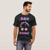 3歳の誕生日の女の子のマッチングのパパ Tシャツ (正面フル)