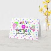 3歳の誕生日の孫娘 カード (黄色い花)