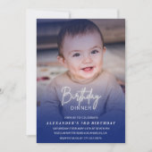3歳の誕生日の招待誕生日ディナーフォトボーイ 招待状 (正面)