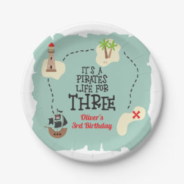 3歳の誕生日の海賊の生活 ペーパープレート