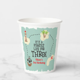 3歳の誕生日の海賊の生活 紙コップ