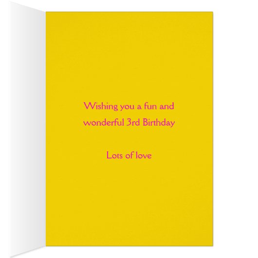 3歳の誕生日の花のグラフィッカスタムクス（紫） (内側 (右))