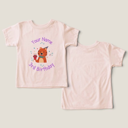 3歳の誕生日の虎 (デザイン正面&裏面)