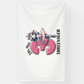 3歳の誕生日を迎えるお姫様 横断幕 (縦)