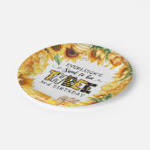 3歳の誕生日を迎えるなんて甘いフローラ ペーパープレート (アングル)