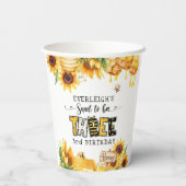 3歳の誕生日を迎えるなんて甘いフローラ 紙コップ (裏面)