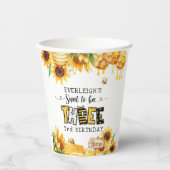 3歳の誕生日を迎えるなんて甘いフローラ 紙コップ (正面)