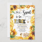 3歳の誕生日を迎える招待状 招待状 (正面)