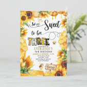 3歳の誕生日を迎える招待状 招待状 (スタンド正面)