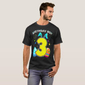 3歳の誕生日イースターバニー耳3歳の誕生日 Tシャツ (正面フル)