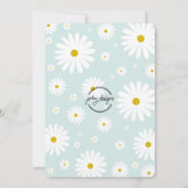 3歳の誕生日ガール レトロヒッピー太陽とデイジー 誕生日招待状 招待状 (裏面)