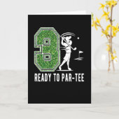 3歳の誕生日ギフトゴルフプレーヤー3歳の少年 カード (黄色い花)