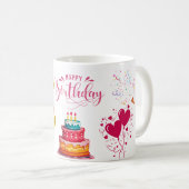 3歳の誕生日デザイン コーヒーマグカップ (正面右)