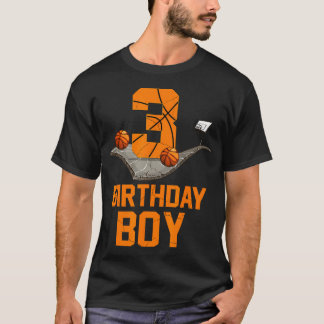 3歳の誕生日バスケットボールジャージー3歳生まれ男の子 Tシャツ