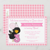 3歳の誕生日パーティの招待状誕生日クロウ 招待状 (正面/裏面)