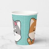 3歳の誕生日パーティーかわいい柴犬子犬あい 紙コップ (右)