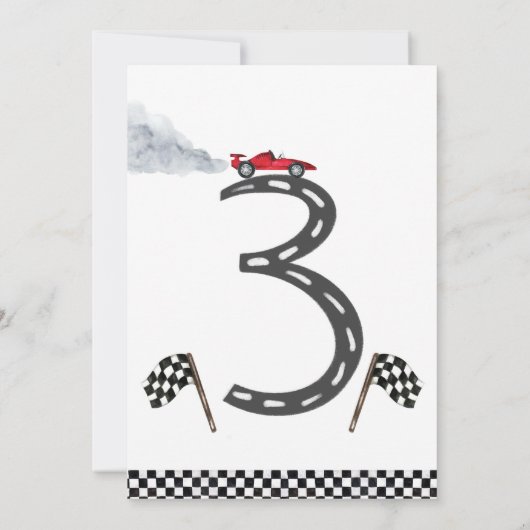 3歳の誕生日パーティーへ突入！ 招待状 (裏面)