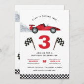 3歳の誕生日パーティーへ突入！ 招待状 (正面/裏面)