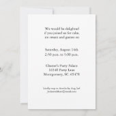 3歳の誕生日パーティー招待状 ファンネオン男の子 招待状 (裏面)