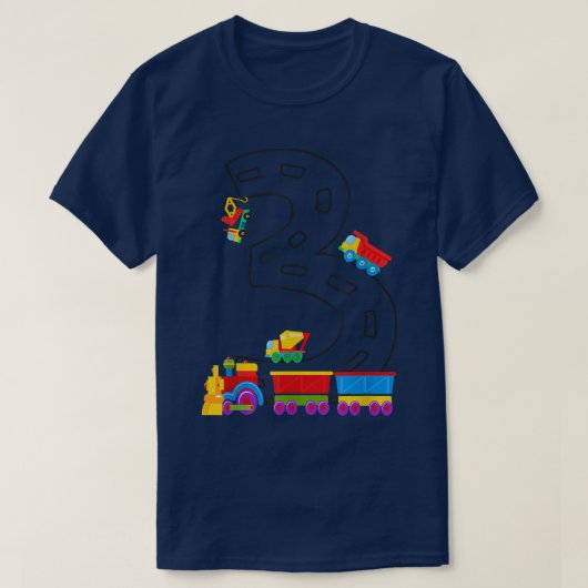 3歳の誕生日パーティー3歳ごみトラック誕生 Tシャツ (デザイン正面)