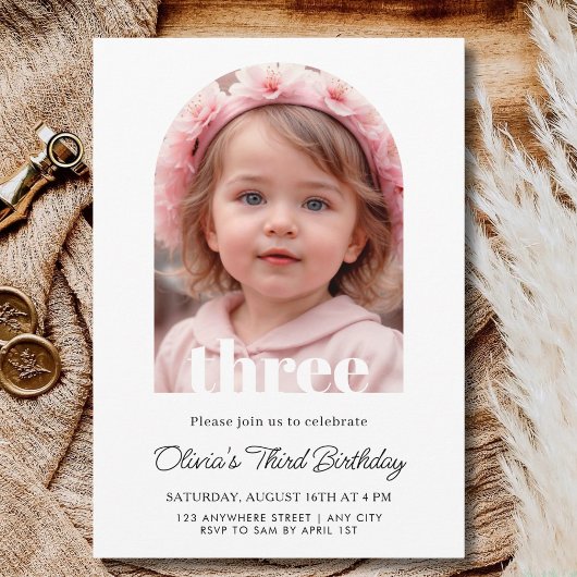 3歳の誕生日パーティー 3歳の女の子の誕生日 招待状