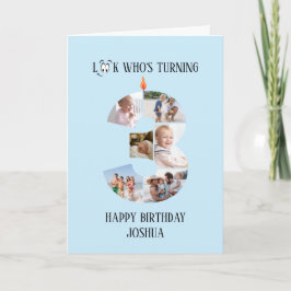 3歳の誕生日フォトカード カード