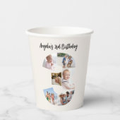 3歳の誕生日フォトコラージュ ナンバー3 ペーパカップ 紙コップ (正面)