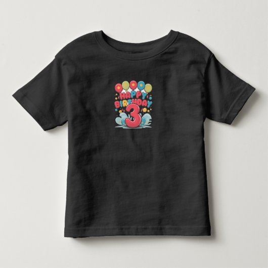 3歳の誕生日プレゼントに トドラーTシャツ (正面)